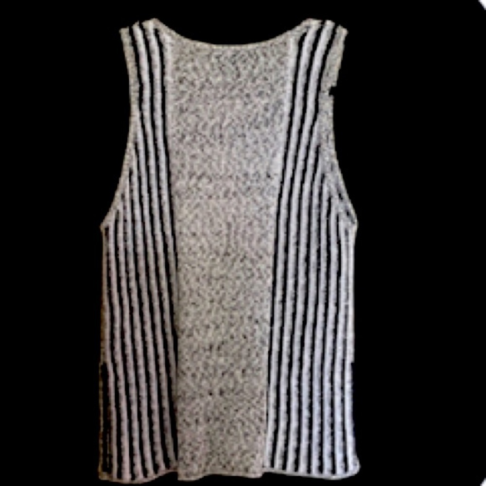 Anthropologie Sanctuary Size M Grey, Black, White Knit Sleeveless Sweater Tank